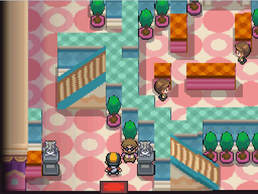The walkable Goldenrod City Gym in ShadowRPG